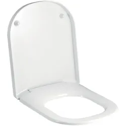 Geberit Renova Plan WC-Sitz eckiges Design, Befestigung von oben ohne Absenkautomatik, Befestigung von oben, Weiß glänzend 572140000