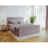 kaiser möbel Kontinentalbett Mars Mit Bettkasten Stoff Riviera - LILA 140X200 CM - Lila