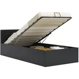 vidaXL Stauraumbett 100 x 200 cm Schwarz