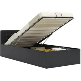 vidaXL Stauraumbett 100 x 200 cm Schwarz