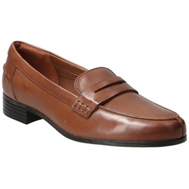 CLARKS Hamble Loafer, Braun Tan Leather, 39.5