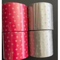 Riffelmacher 2x rot 2x silber 50mm x 10m =40m Dekoband/ Weihnachten Klebeband
