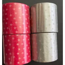 Riffelmacher 2x rot 2x silber 50mm x 10m =40m Dekoband/ Weihnachten Klebeband