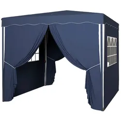 Outsunny Pavillon, LxBxH: 297 x 297 x 286 cm - blau