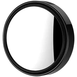1PC Auto Mini Runde Spiegel Blind Spot Hilfs Rückspiegel 360 grad Rotation Weitwinkel Konvex schwarz
