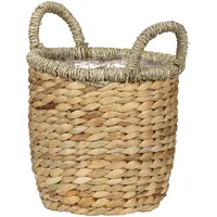 Scheurich Water hyacinth 28, Korbgefäß/Korb-Pflanzgefäß/Korbtopf mit Griffen aus Wasserhyazinthe