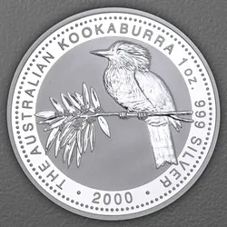 Silbermünze 1oz Kookaburra 2000 (Australien)