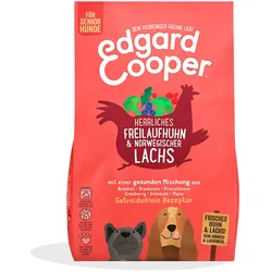 Edgard&Cooper Senior Freilauf-Huhn und Lachs Hundetrockenfutter 12 Kilogramm