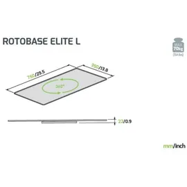 MELICONI Rotobase Elite L TV-Ständer 70 cm Schwarz Glas