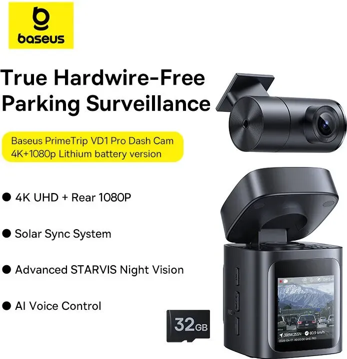 Baseus PrimeTrip VD1 Pro Dashcam Hardwareset