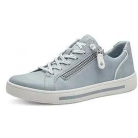 bonprix Jana Damen Sneaker flach mit Reißverschluss Vegan, Blau 37