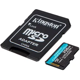 Kingston Canvas Go! Plus Gen4 256GB microSDXC Speicherkarte (200 MB/s, A2 U3) mit Adapter