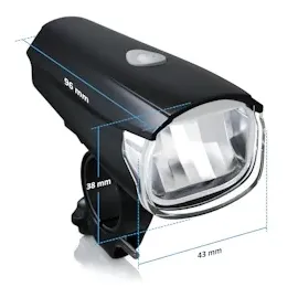 Aplic LED Fahrradlampen-Set mit Front & Rücklicht StVZO zugelassen / Helle LED mit 30 Lux