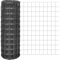 vidaXL Eurozaun Stahl 10 x 1,5 m Grau