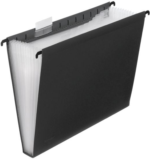 Hängefächermappe schwarz, Foldersys, 31.8x24 cm