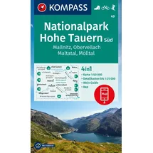 Kompass Wanderkarte 49 Nationalpark Hohe Tauern Süd, Mallnitz, Obervellach, Maltatal, Mölltal 1:50.000