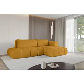 altdecor Ecksofa Cord 2-Sitzer Senfgelb