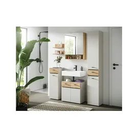 xonox.home Wandregal 32 x 12 x 14 cm Braun/Türkis