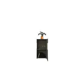 xonox.home Vitrine Freno 60 x 118 x 37 cm Grau/Schwarz