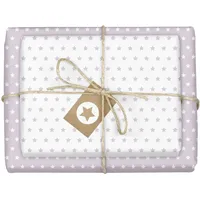 Dabelino Geschenkpapier-Set Sterne (pastell-lila, weiß)
