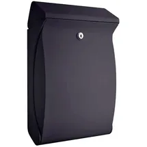 Proregal Funktionaler Design-Wandbriefkasten aus Kunststoff 18,7 Liter, HxBxT 42x13x27 | Einwurföffnung 26,1x3,9cm | Anthrazit