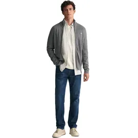 GANT CASUAL COTTON ZIP CARDIGAN grau XXL