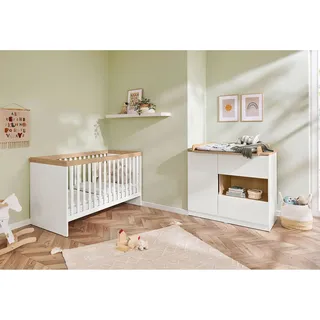 Pinolino Pinolino, Komplett-Babyzimmer, Kinderzimmer-Set „Linje” breit, 2-tlg. (Wickelkommode)