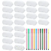 36 Stück Schlafmaske Set, Pyjama Party, Masken Zum Bemalen Geeignet für Themenparty, kreative DIY Projekte, Schlafhilfe auf Reisen