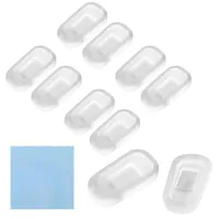HiCycle2 Brillen-Nasenpads, Brillen-Nasenpolster, rutschfest, extra Kissen, Brillen-Nasengriffe, Nasenpolster, Abdeckungen für Brillen, Nasenpolster, zum Reinschlüpfen, 5 Paar mit Reinigungstuch
