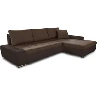 Sofnet Eckcouch Textil 5-Sitzer Braun