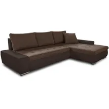 Sofnet Eckcouch Textil 5-Sitzer Braun