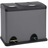 Svita TC2Combo26 Mülleimer Trenneimer Abfalleimer Grau Papierkorb (8l + 18l)