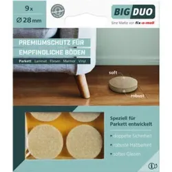 fix-o-moll SUKI, Gleiter rund, Durchmesser 28mm zum Kleben Filz beige
