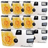 TopShot 8 x Einwegkamera gelbe Hochzeitsrose Einwegkamera