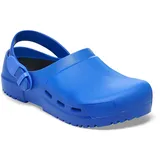 BIRKENSTOCK Birki Air 2.0 Unisex antistatischer Arbeitsschuh, PU-Clog mit Lüftungslöchern, Farbe: Ultra Blue Größe 38 - 38 EU