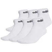 adidas Socken 6er Pack-Linear Cushioned Ankle, weiß 43/45