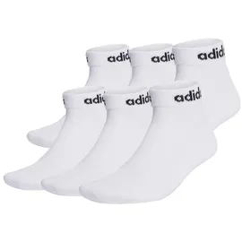 adidas Socken 6er Pack-Linear Cushioned Ankle, weiß 43/45