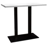 58 aufm Kessel Bistrotisch Efthimia 120 x 70 x 75 cm Schwarz matt/Weiß matt
