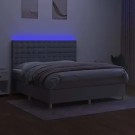 vidaXL Boxspringbett 180 x 200 cm Hellgrau