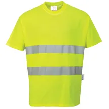 PORTWEST Baumwoll- Comfort-T-Shirt, Größe: XS, gelb