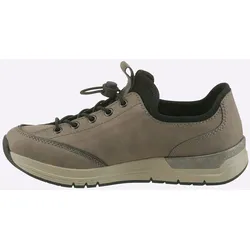 Slipper RIEKER, Damen, Gr. 42, grau (hellgrau), Lederimitat, sportlich, Schuhe