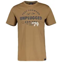 LERROS T-Shirt »LERROS Unifarbenes T-Shirt mit Print« Lerros BOLD CAMEL