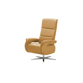 Wohnwert Relaxsessel Mira Leder 81 x 119 x 93 cm Gelb mit Relax-Funktion