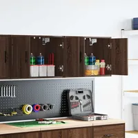 VidaXL Garagen-Wandschränke 2 Stk. Braun Eichen-Optik Holzwerkstoff Vidaxl