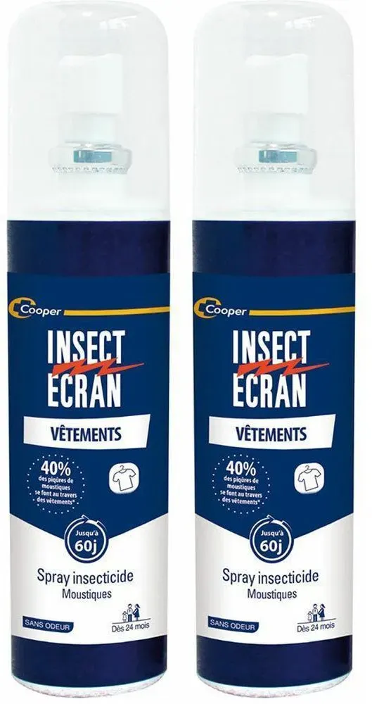 INSECT ÉCRAN Vêtements Spray Insecticide 2x100 ml spray