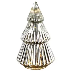 LED Tanne, antik silber H:28