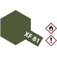 Tamiya Acrylfarbe Dunkelgrün (matt) XF-81 Glasbehälter 10ml