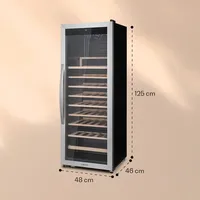 Klarstein Vinamour 46 Uno Weinkühlschrank 1 Zonen 155 L/46 Fl. 4-18 °C Edelstahl
