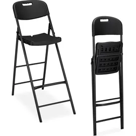 Relaxdays Barhocker 2er Set Schwarz