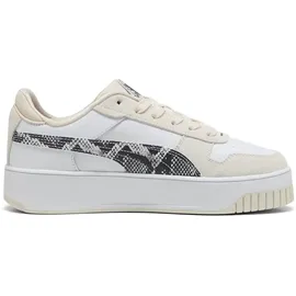 Puma Carina Street Snake Chic Damen Plateau-Sneaker White/Black/Alpine Snow 42